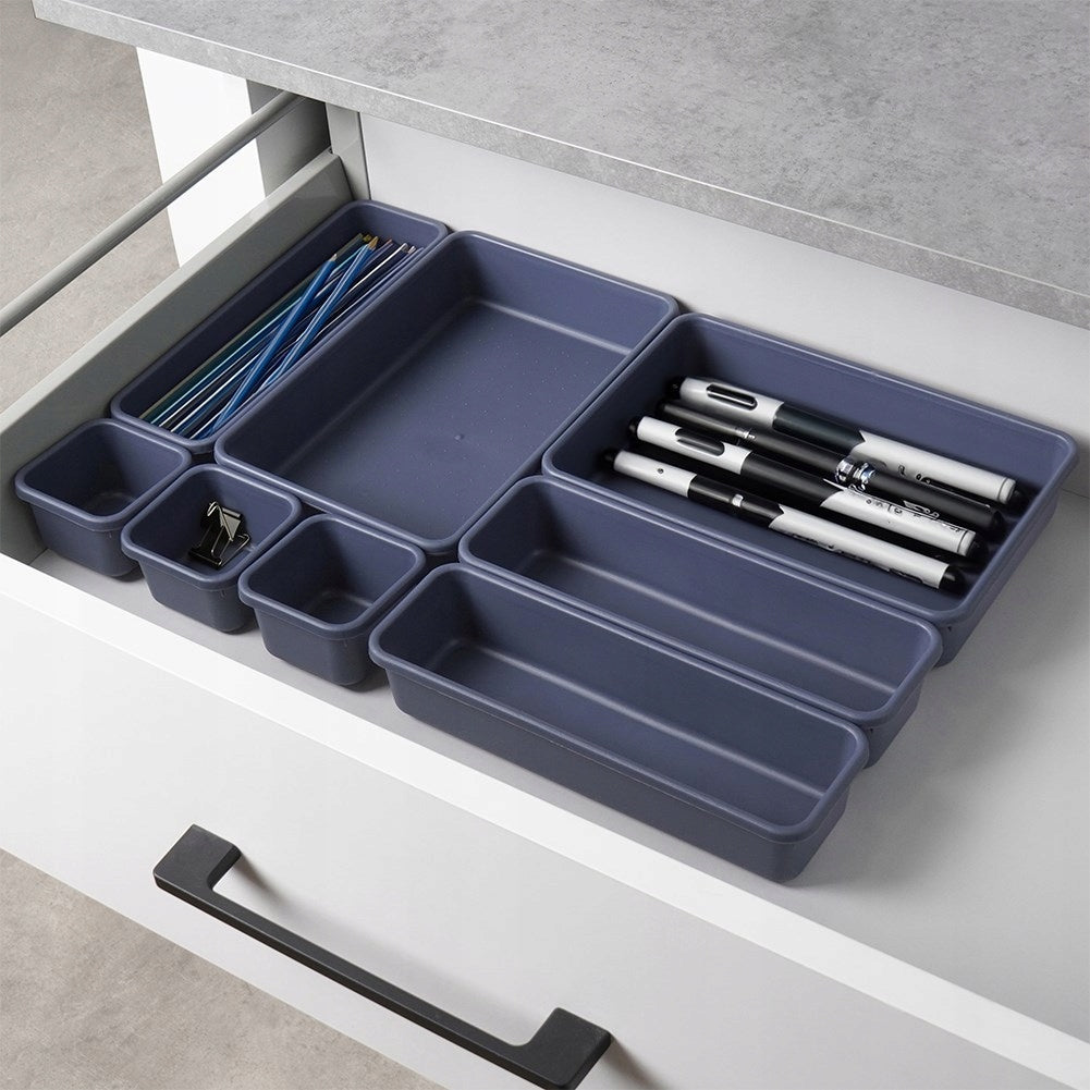 8x DRAWER ORGANIZER modular storage container graphite VILDE Manufacturer code 5904316462987