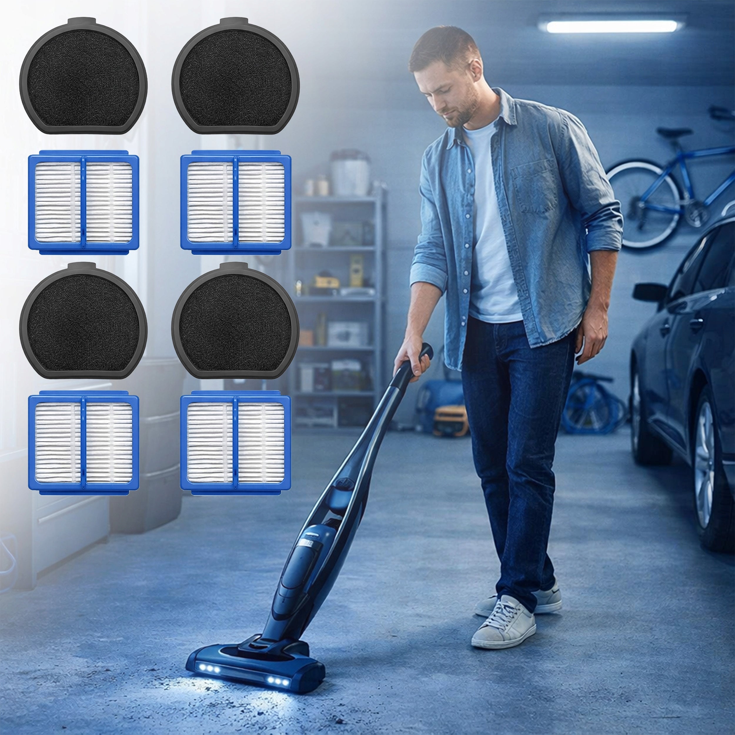 8x FILTER FOR ELECTROLUX VACUUM CLEANER PURE Q9 PQ91 PQ92 AEG QX9-1 SET OF 8 Packaging status original