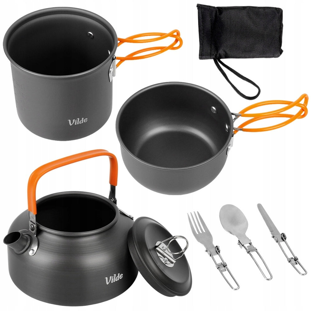 8x Hiking Dishes Camping Picnic Pot Saucer Kettle Cutlery Manufacturer code 5900670137585