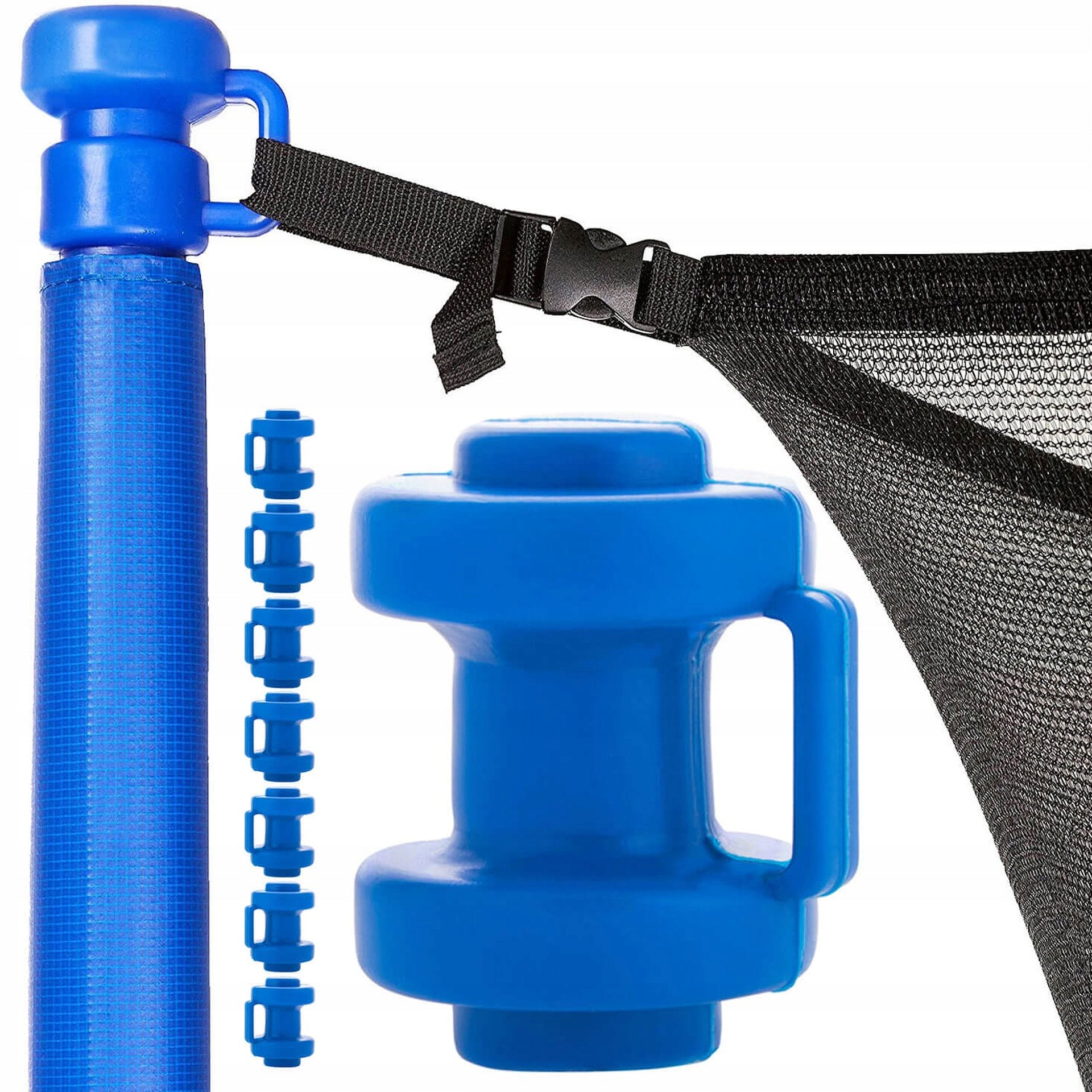 8x MUSHROOM TRAMPOLINE ATTACHMENT TO POST INNER MESH CAP Manufacturer code 8 x TPC-01 BLUE