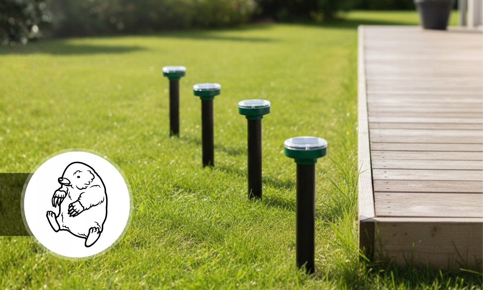 8x STRONG SOLAR DETERRENT FOR MOLES VOLES OF RODENT VOLES 6800m2 Manufacturer code 8x solarny odstraszacz kretów na krety