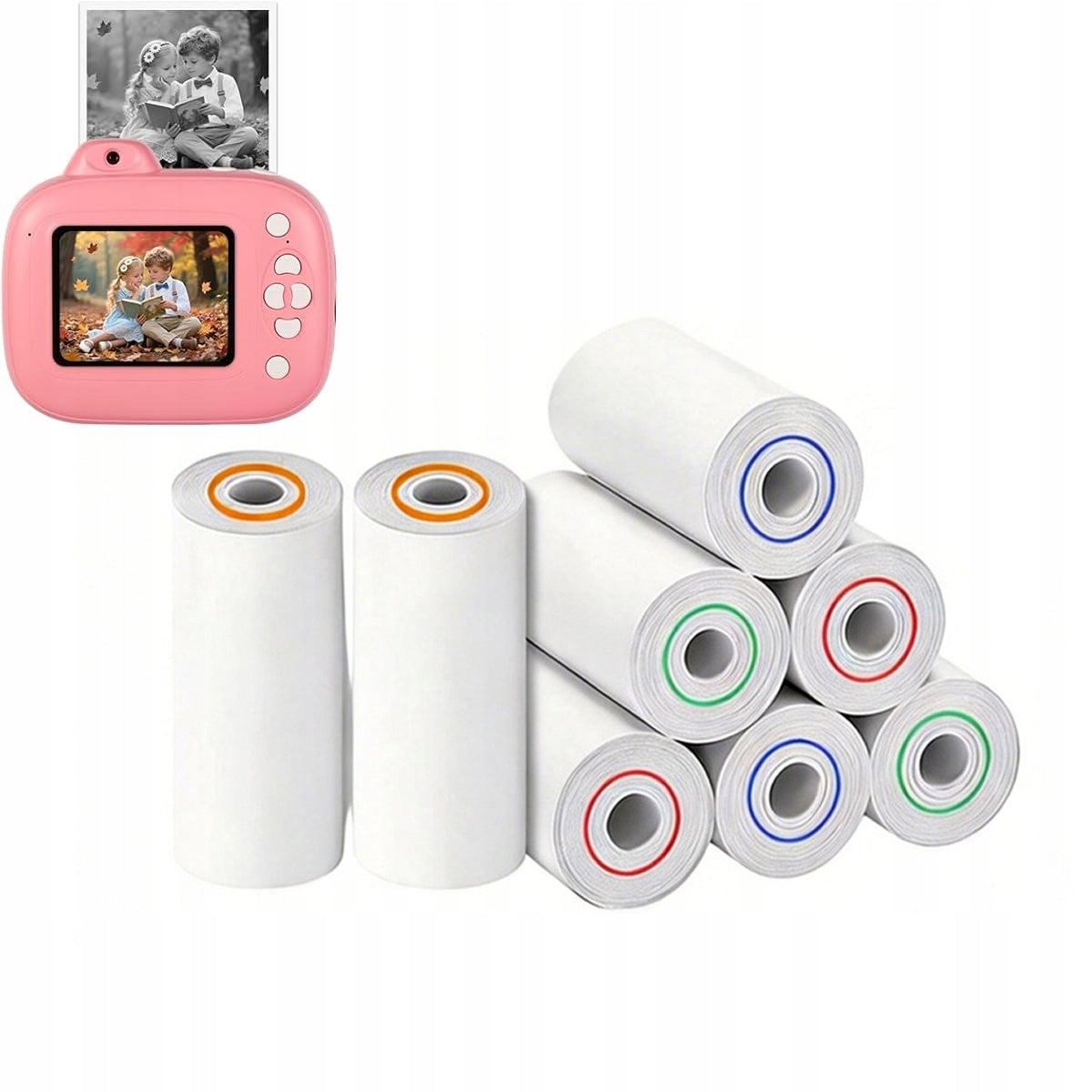 8x THERMAL PAPER MINI ROLL CARTRIDGE FOR THERMAL PRINTING SET