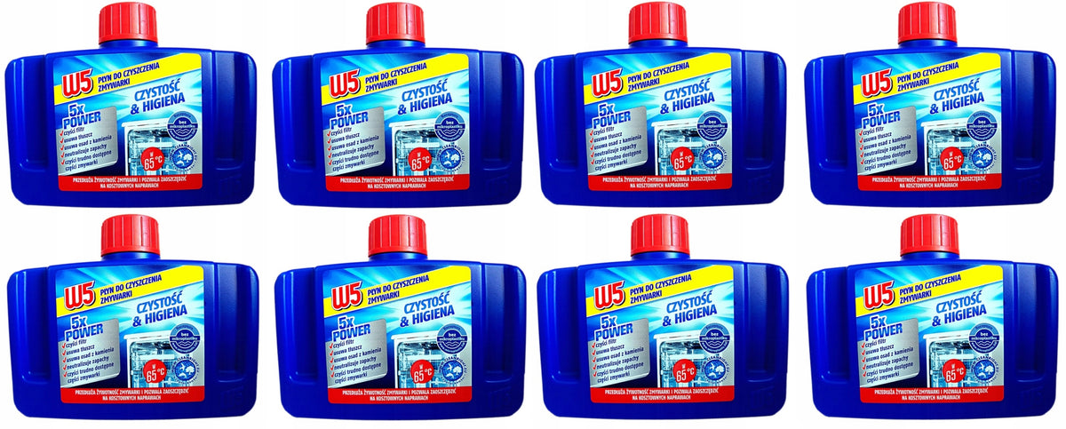 8x W5 Dishwasher Cleaner Agent 250ml