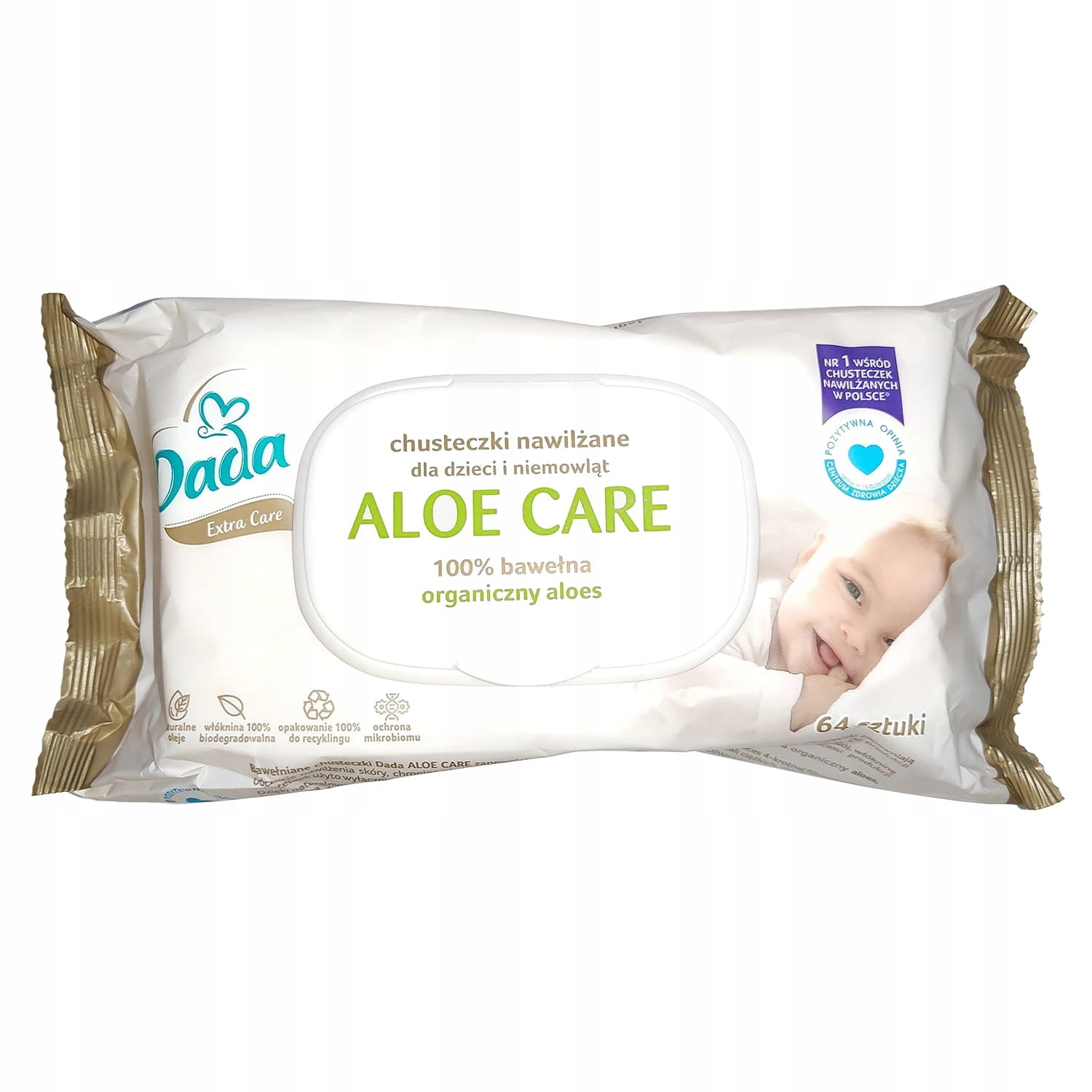 8x Wet wipes Dada Extra Care Aloe Care organic aloe vera 64 pcs. Brand Dada