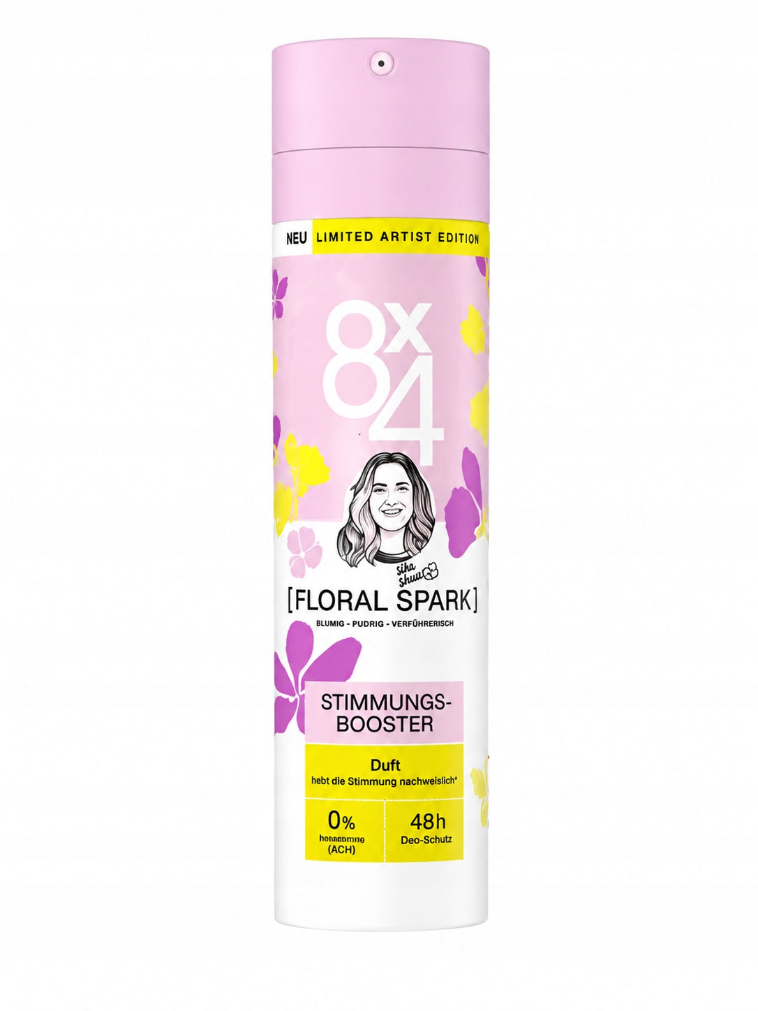8x4 Floral Spark Deo Spray 150 ml Limited Edition Vanilla Flowers