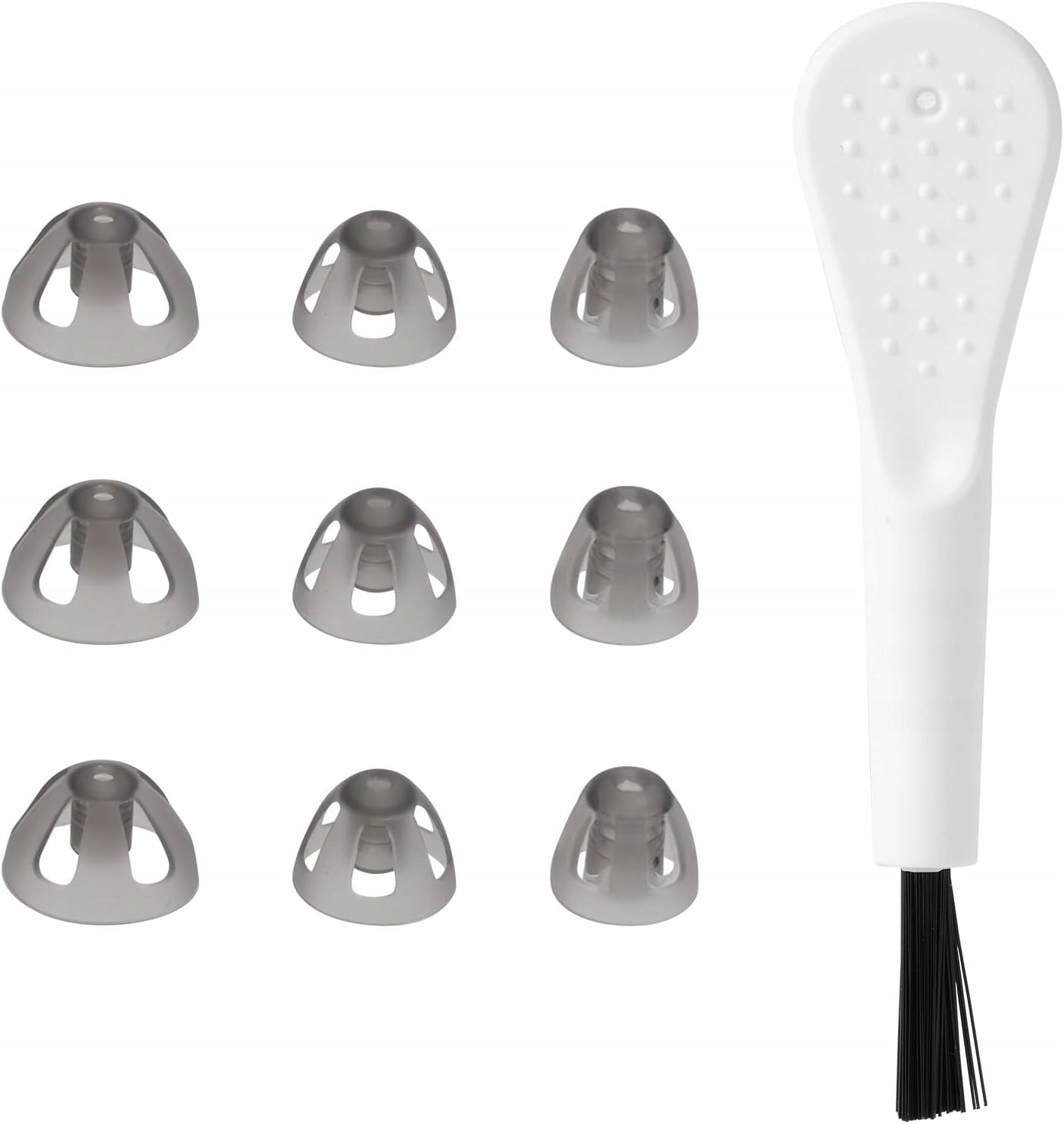 9 HEARING AID TIPS 3 SIZES + BRUSH