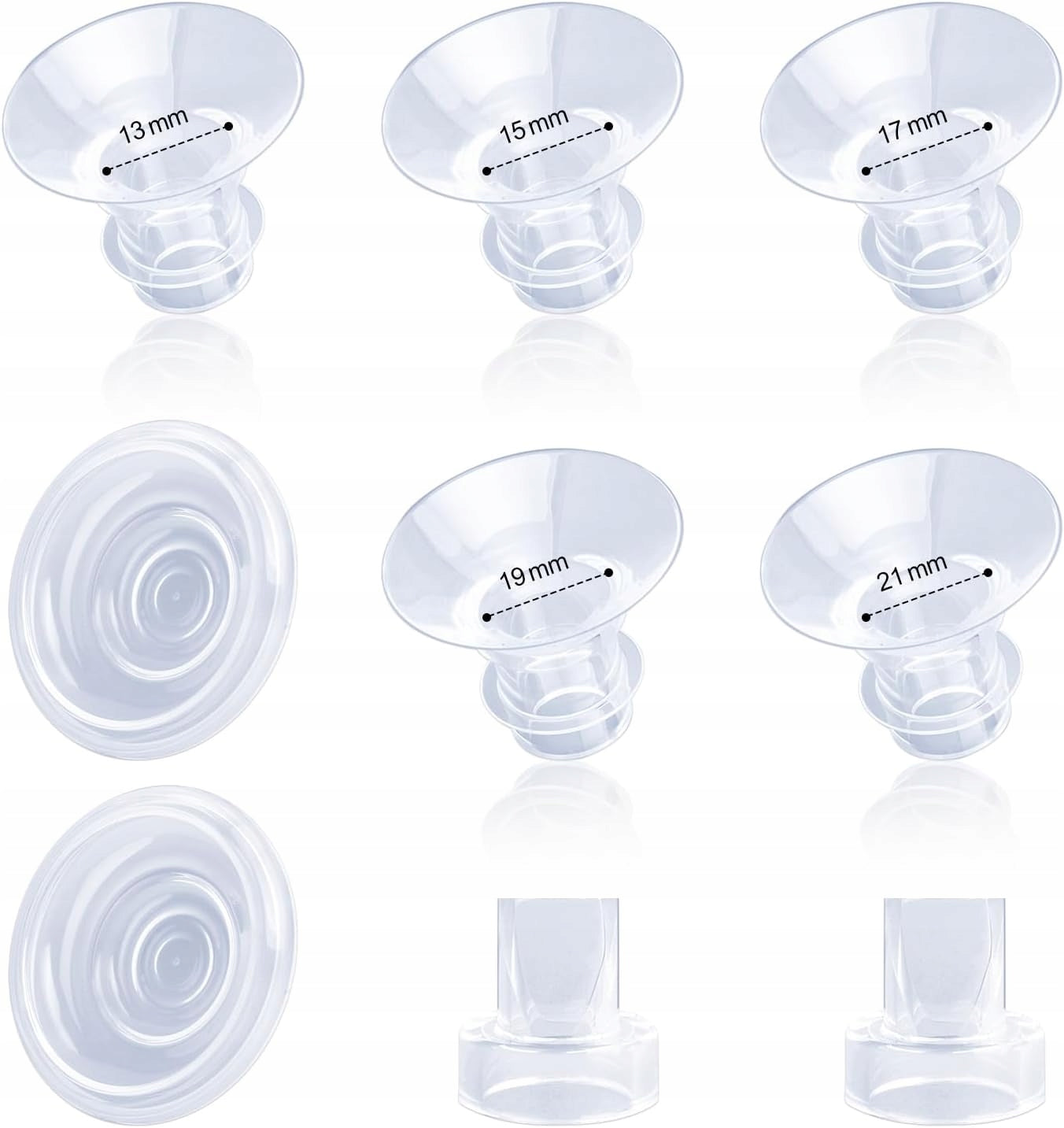 9 PARTS BREAST PUMP BRUSH SILICONE INSERTS 13-21MM VALVE
