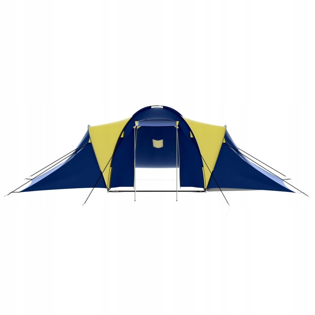 9-PERSON BLUE-YELLOW CAMPING TENT Packaging status original