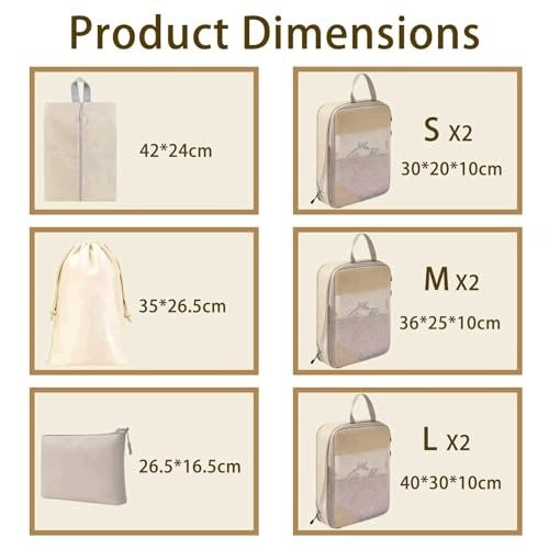 9 PIECE COMPRESSION ORGANIZER SET SUITCASE ORGANIZERS Color multicolor
