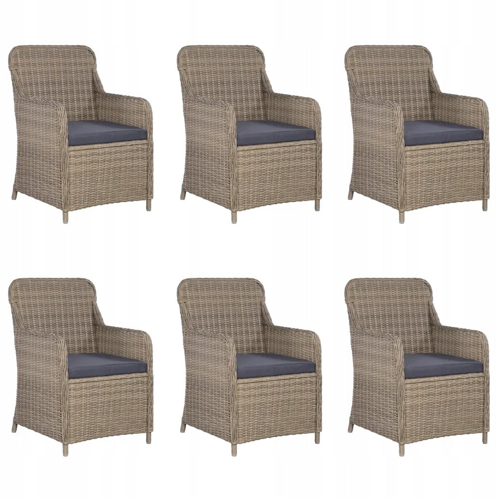 Garten-Essmöbel-Set, 9-teilig, braun 