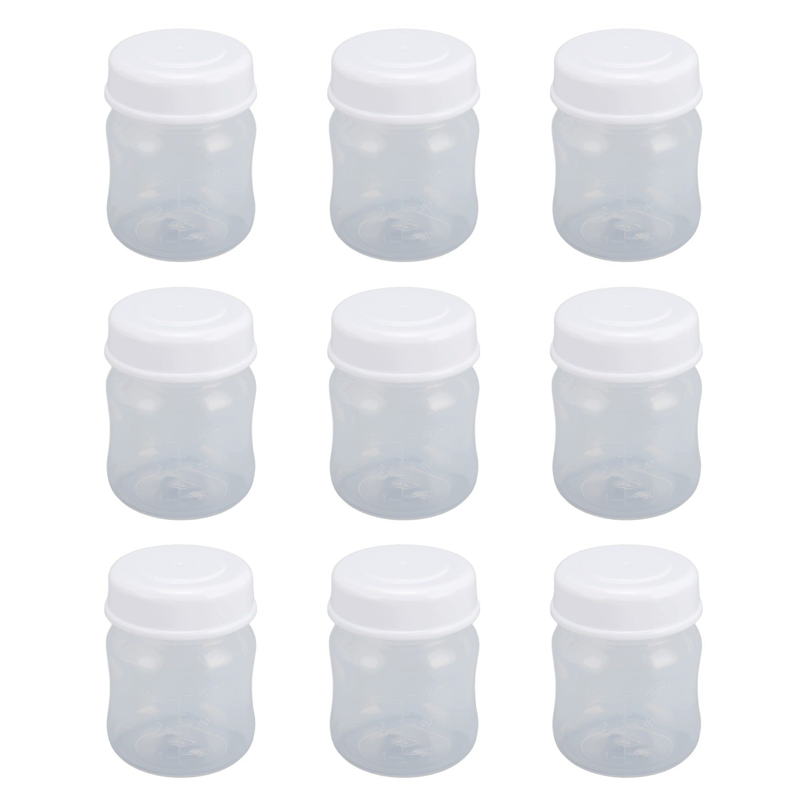 9 pcs 90ml Breast Milk Collection Bottle with Wide Neck 0L Medical device no