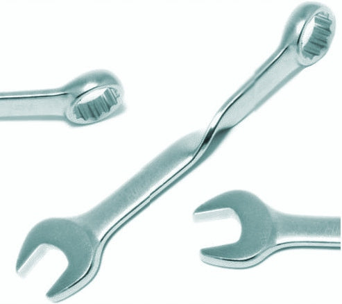 90° FLAT EYE WRENCH 12-ANGLE CHROME PLATED SIZE 14MM