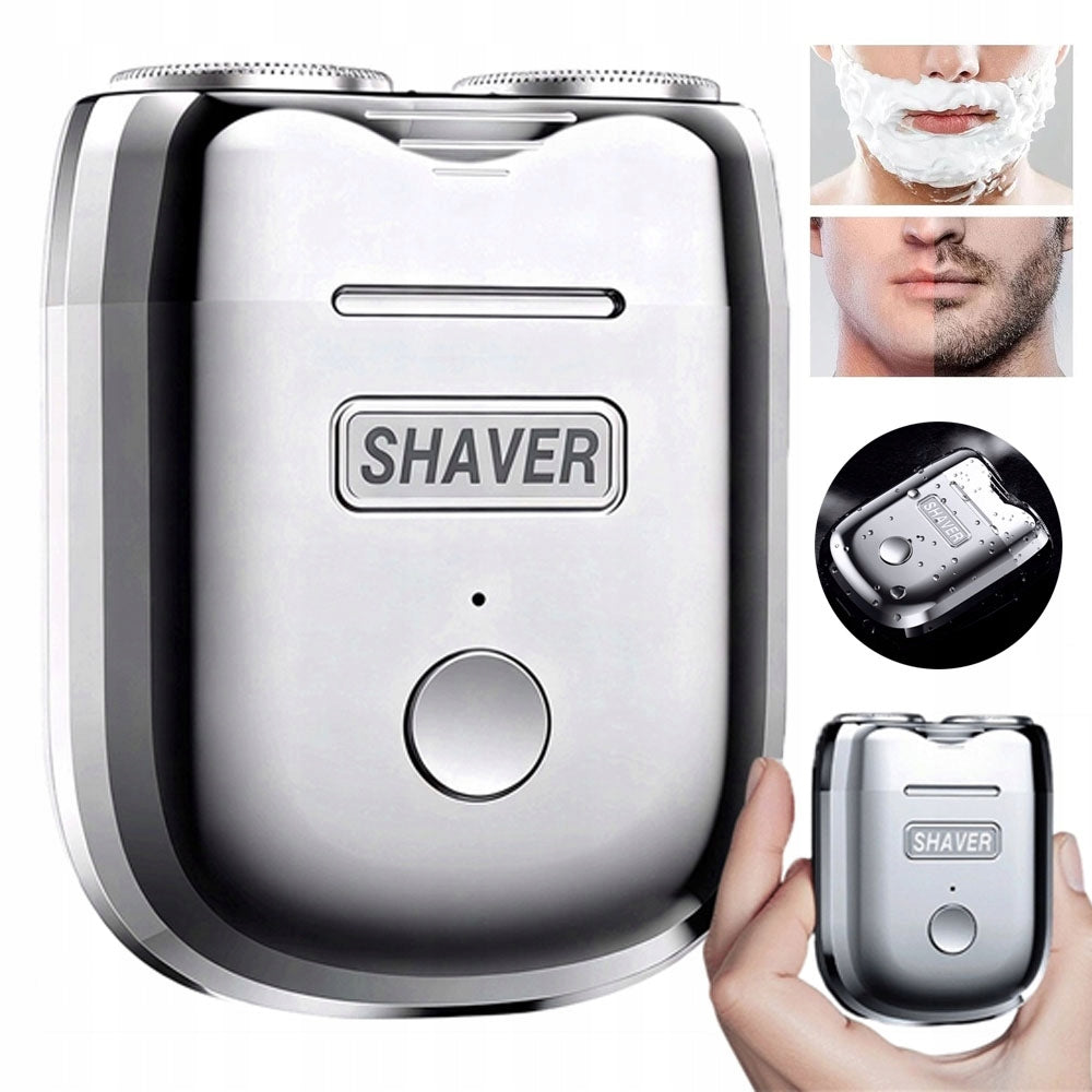 9000rpm Compact Electric Shaver Silver For Camping And Trips Packaging status original