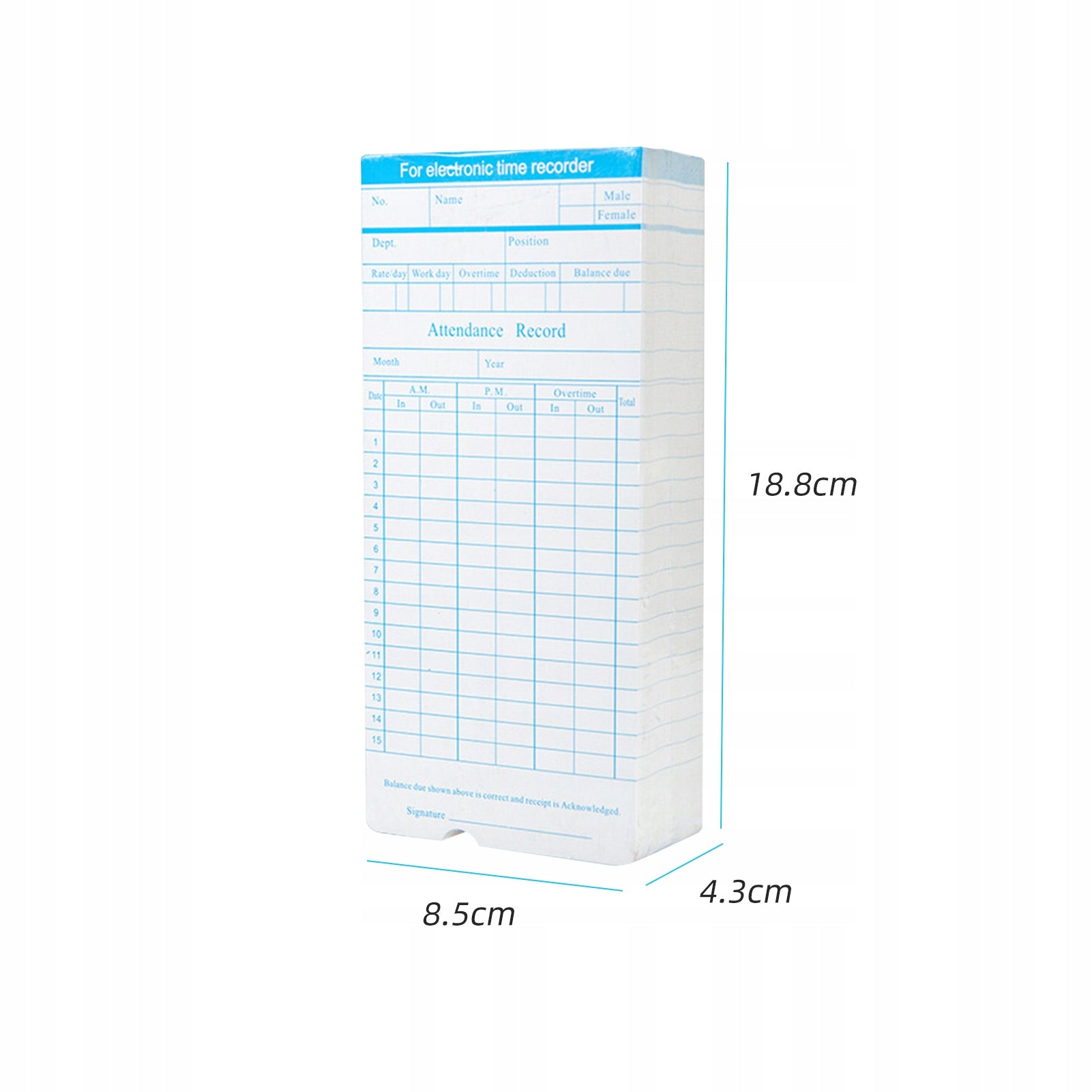 90PCS/ PACK TOMECARDS MONTHLY 2-LEDEN 18*8,4cm for LQ