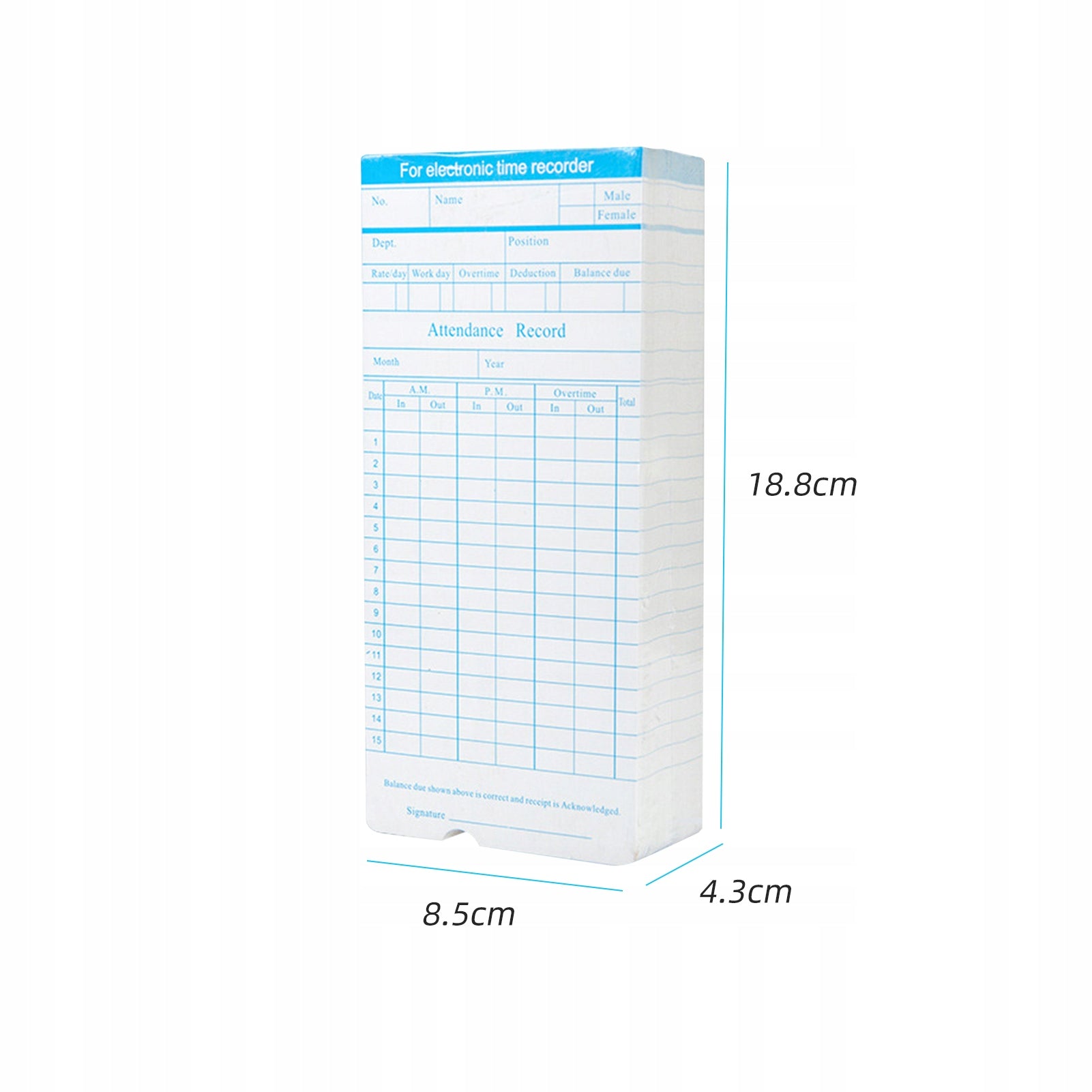 90PCS/ PACK TOMECARDS MONTHLY 2-LEDEN 18*8,4cm for QN Printing technology other