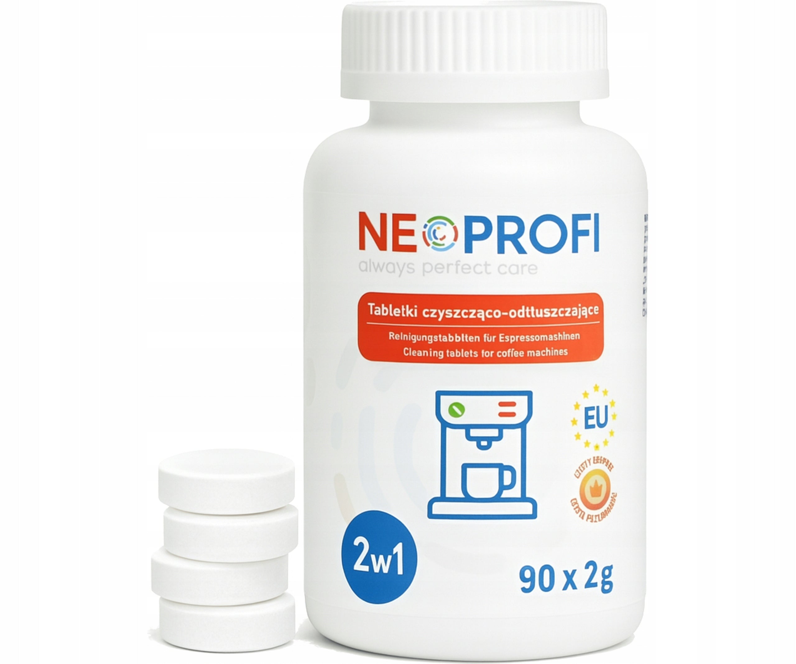 90pcs 2g Cleaner/Tablets for Coffee Maker | Nivona Tchibo Sage Manufacturer code NEO002647