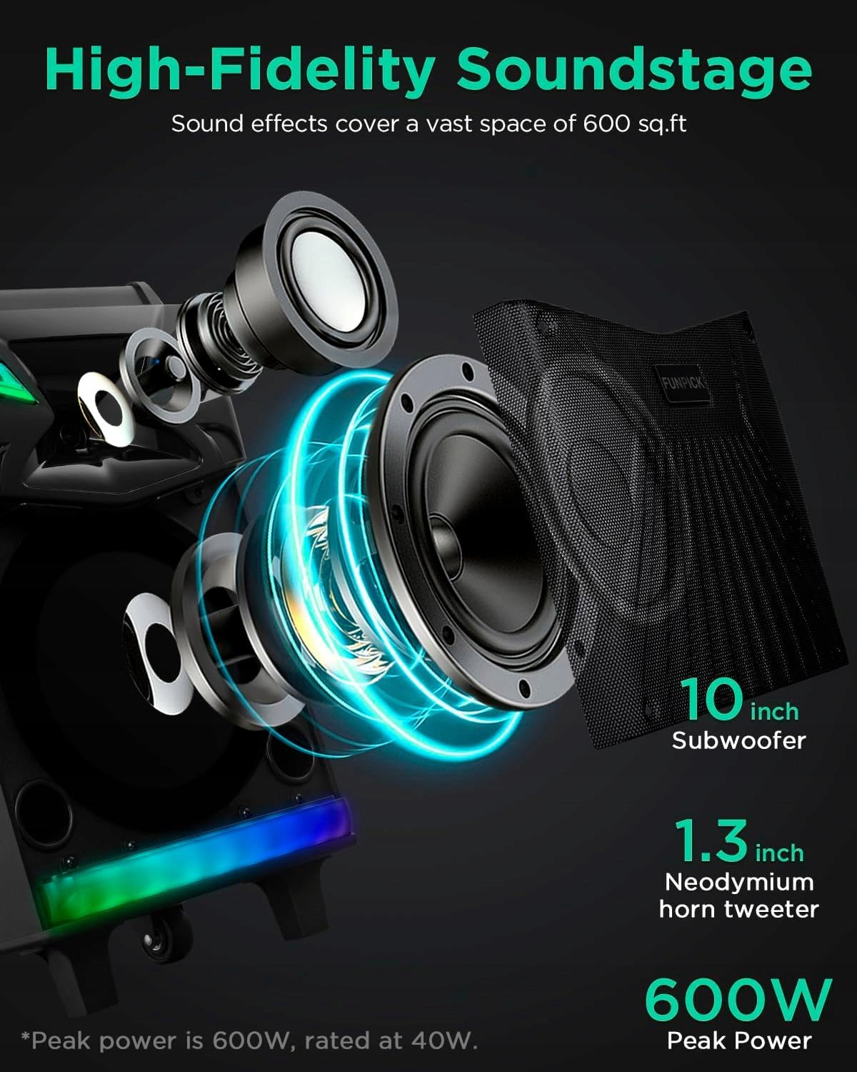930W WIRELESS KARAOKE SPEAKER FOR STREAMING BLUETOOTH MICROPHONES Brand no brand