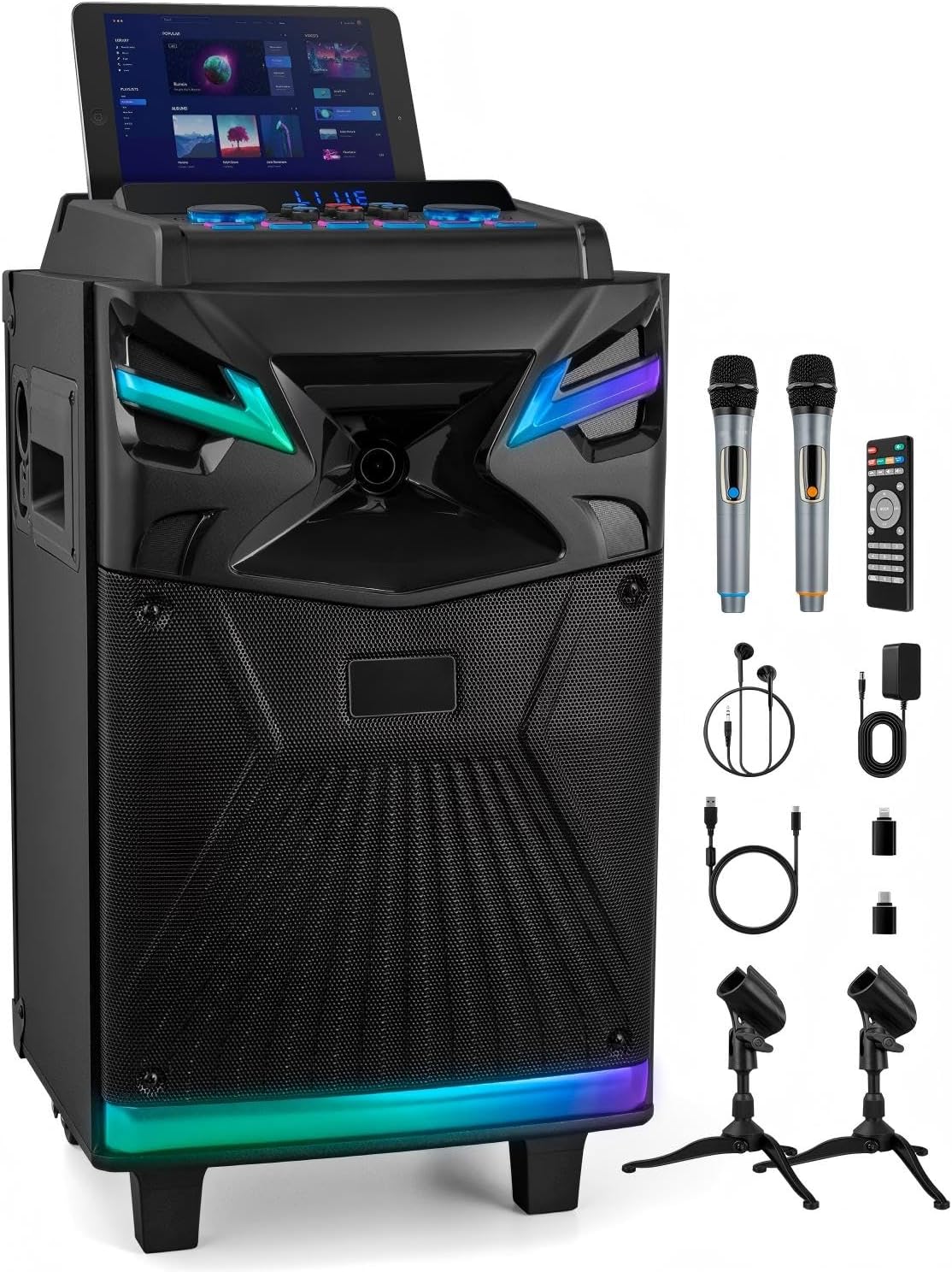 930W WIRELESS KARAOKE SPEAKER FOR STREAMING BLUETOOTH MICROPHONES