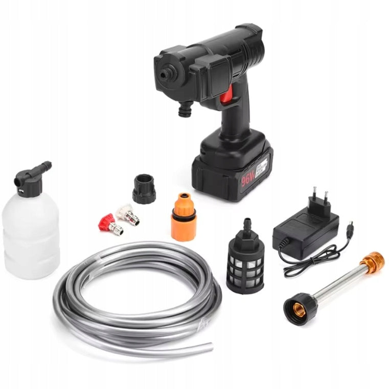 96V CORDLESS PRESSURE WASHER MULTIFUNCTION SET + 2 BATTERIES Manufacturer code MYJKA CIŚNIENIOWA AKUMULATOROWA-43381