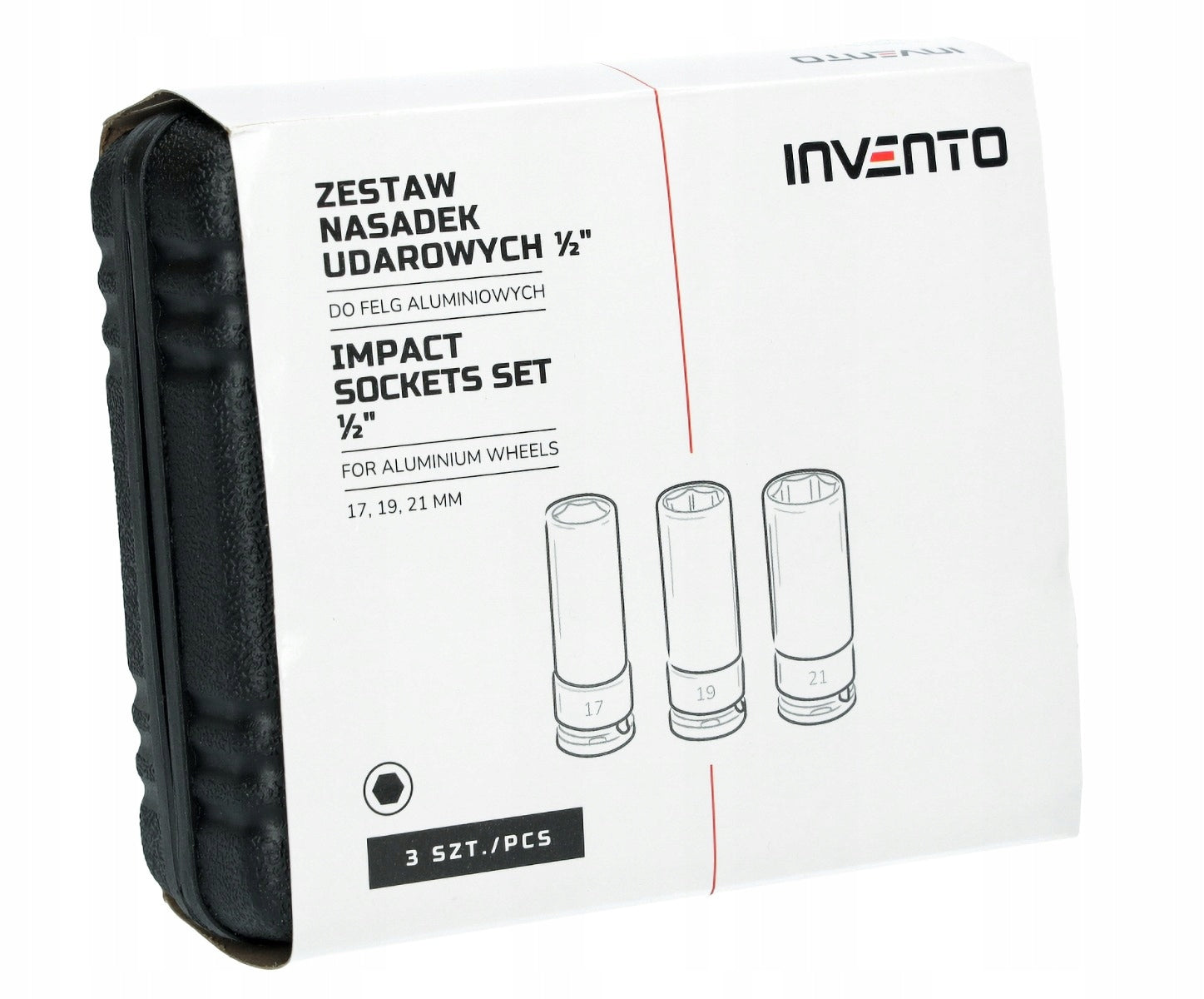 Raktas su momentu 1/2" ratams 28–210 Nm su smūginiais antgaliais INVENTO