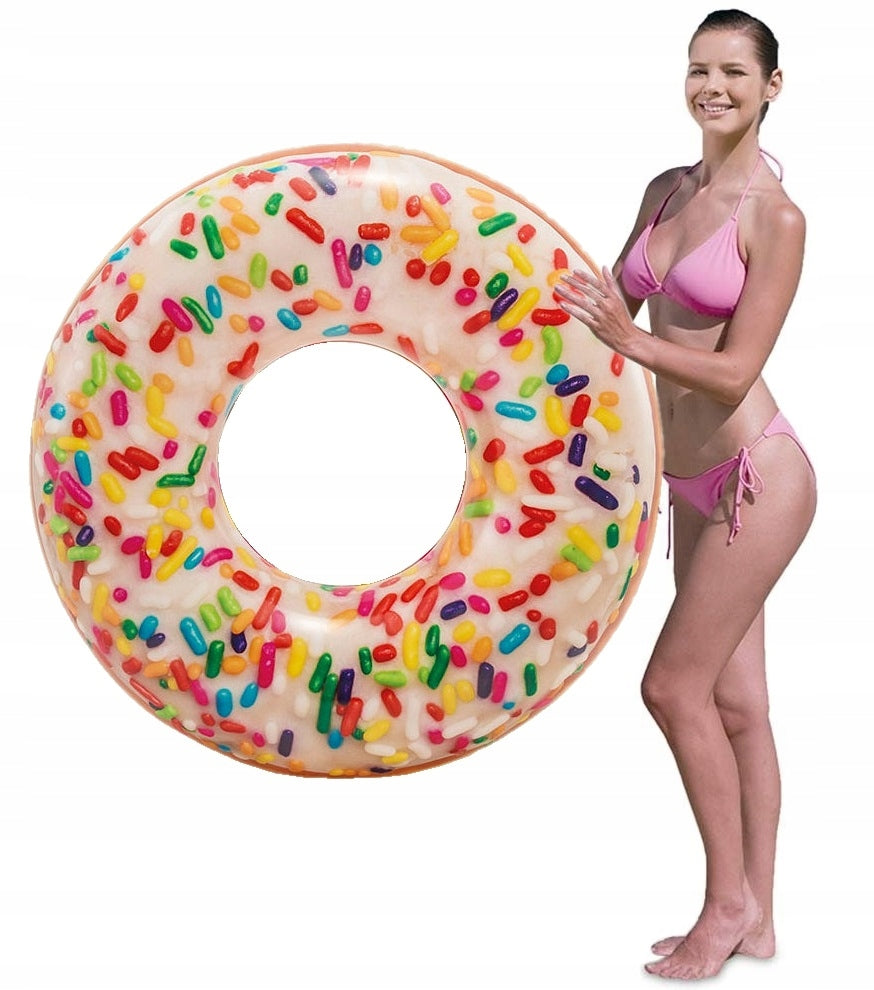 99cm LARGE INFLATABLE DONUT WHEEL INTEX 56263