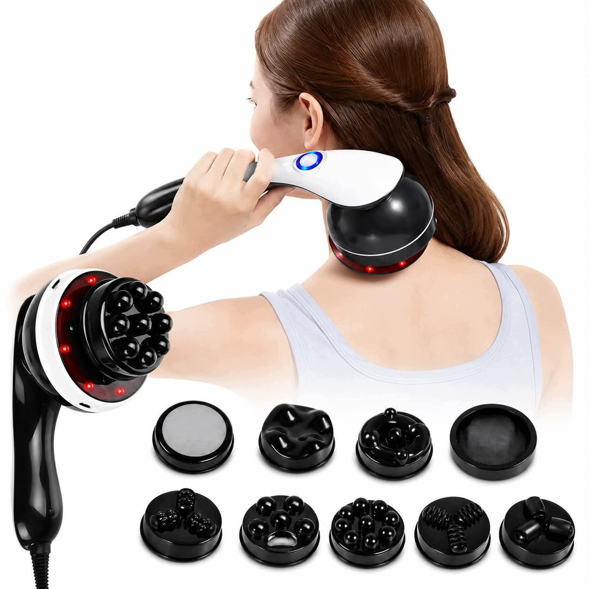 9IN1 MASSAGE GUN MUSCLE REGENERATION VIBRATION MASSAGER HOME SPA Packaging status original