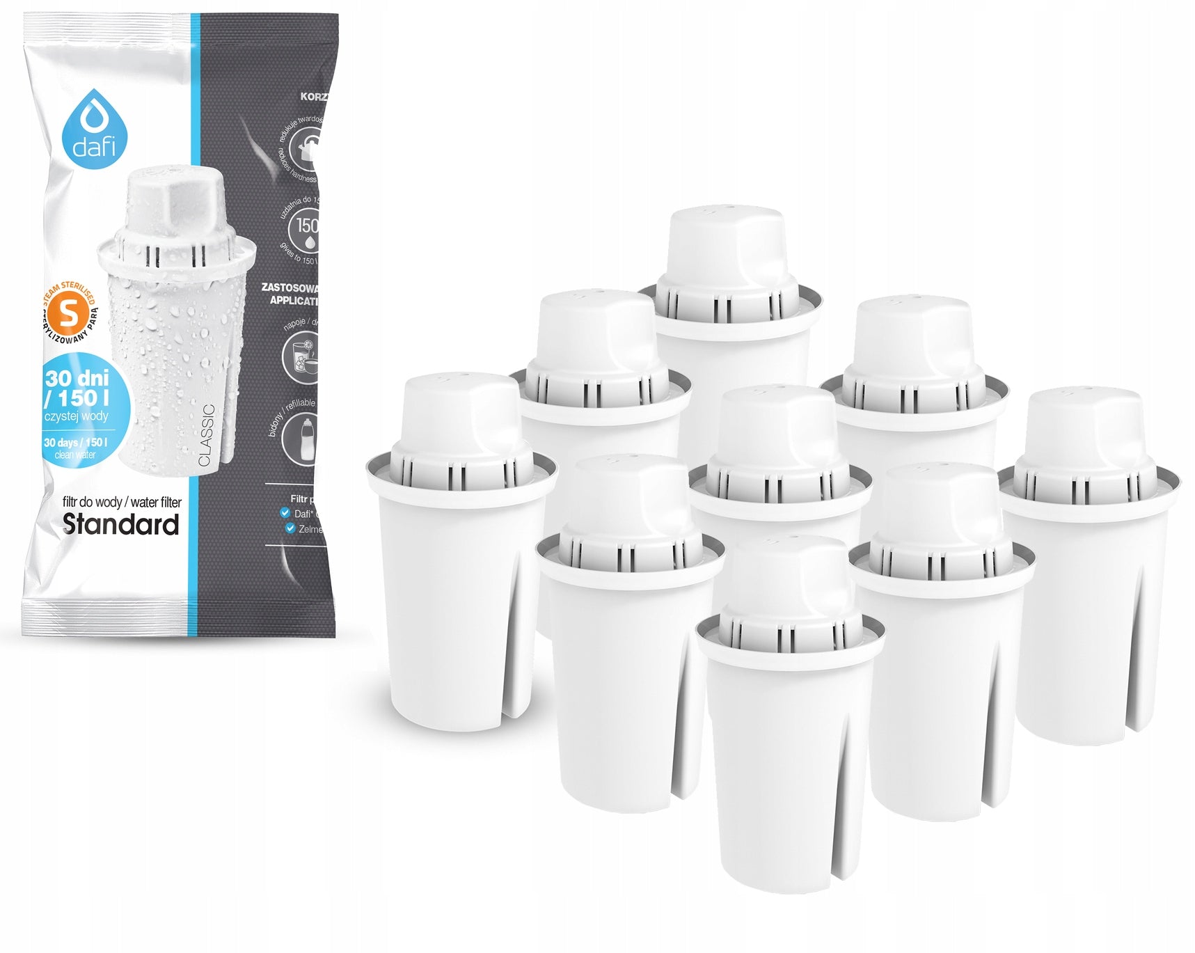 9PCS PACKAGE DAFI CLASSIC CARTRIDGE WATER FILTERS