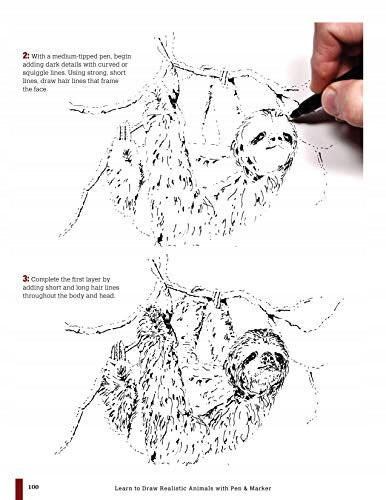 Learn to Draw Realistic Animals with Pen & Marker: From an Armadillo to a Zebra...26 Animals to Discover & Draw!