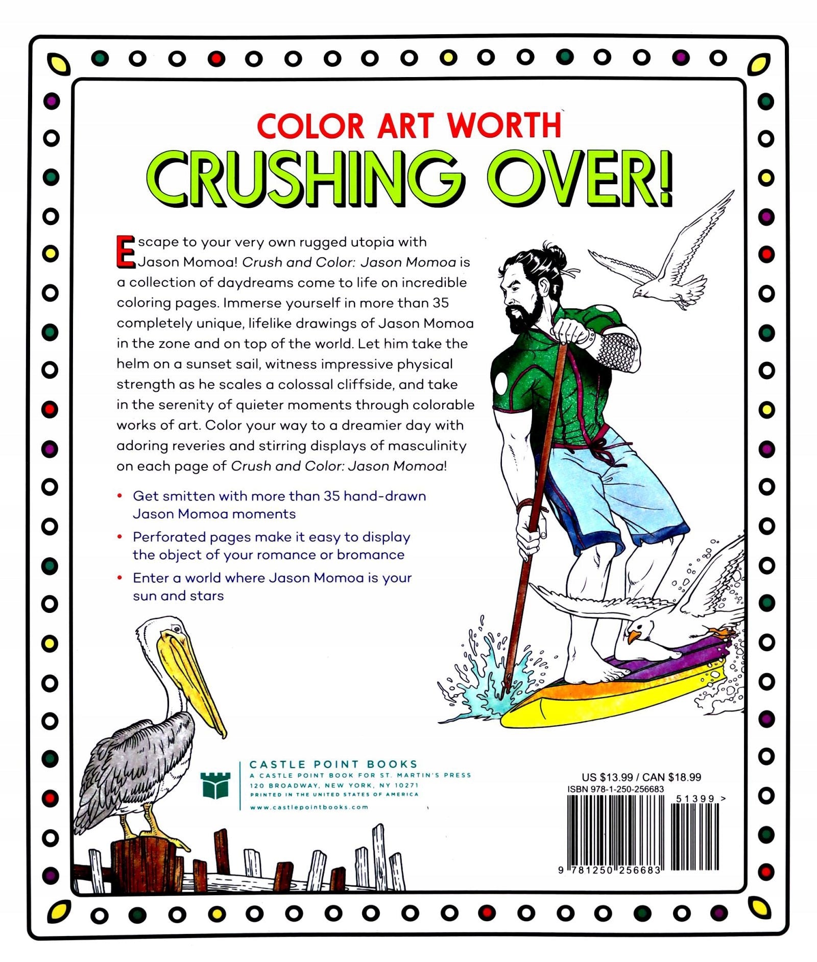 Crush and Color: Jason Momoa: A Coloring Book of Fantasies with an Epic Dreamboat