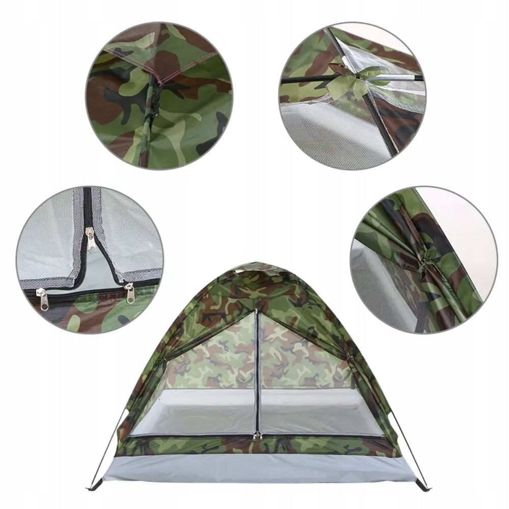9in1 CAMPING HIKING TENT 3 SEATER MORO WATER RESISTANT MOSQUITO NET Packaging status original