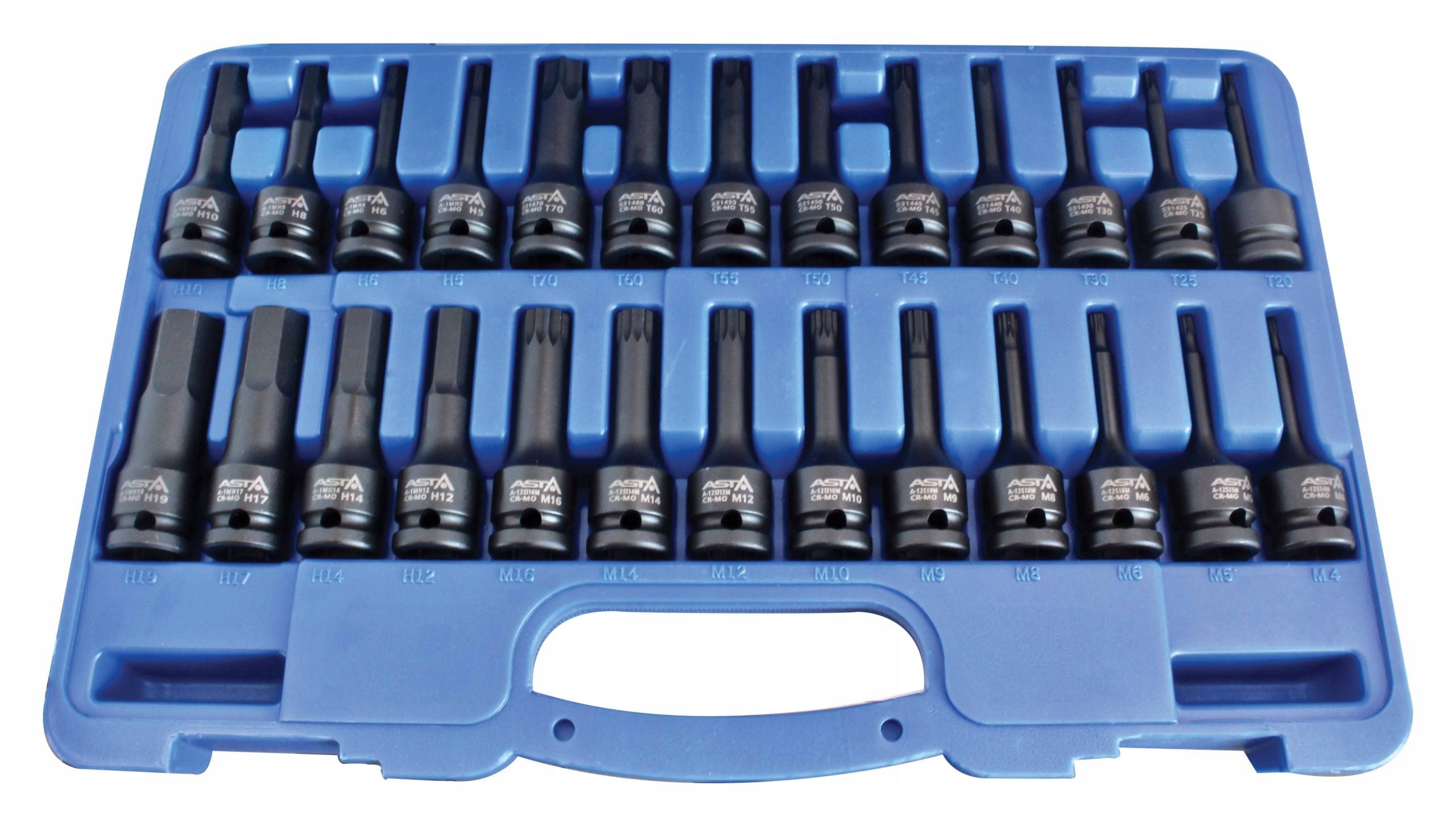 A-IS2612 SET OF IMPACT SOCKETS TORX/HEX/XZN 1/2" ASTA Brand Asta