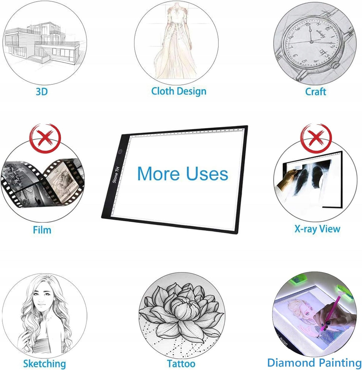 A4 LED BOARD FOR SKETCHING DRAWING COPYING ULTRA THIN Rm Brand no brand