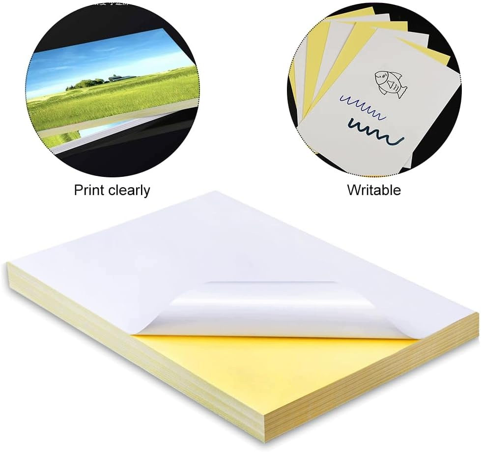 A4 MATTE SELF-ADHESIVE PAPER FOR PRINTING 80 SHEETS OF LABEL Manufacturer no brand