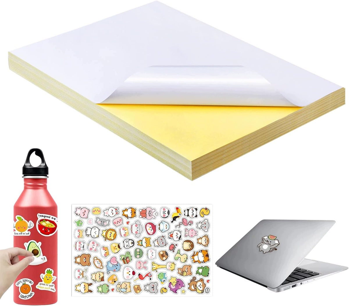 A4 MATTE SELF-ADHESIVE PAPER FOR PRINTING 80 SHEETS OF LABEL