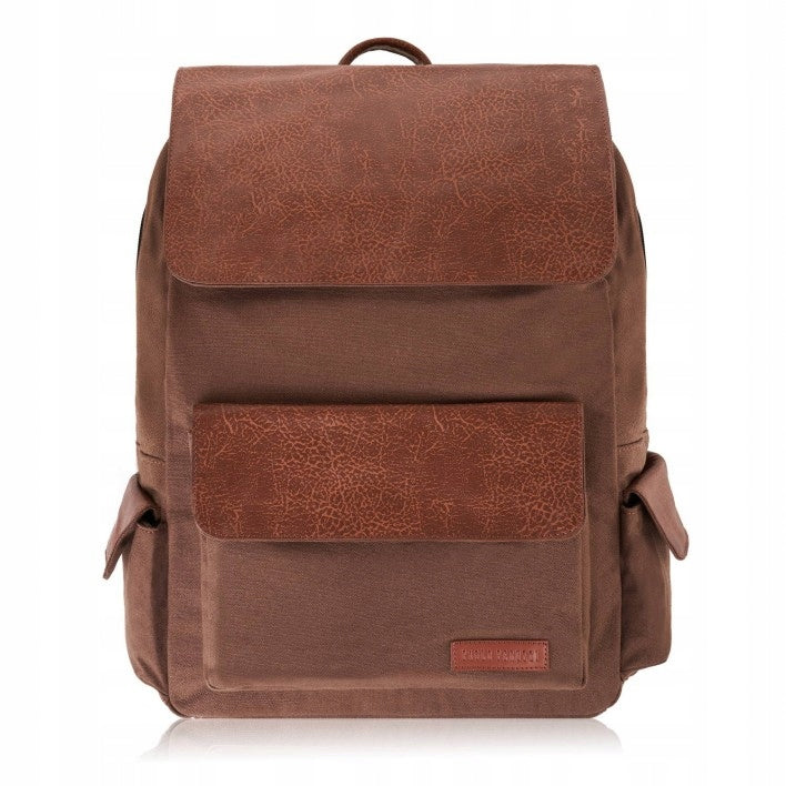 A4 Men's School Laptop Backpack for Work Vegan Paolo Peruzzi