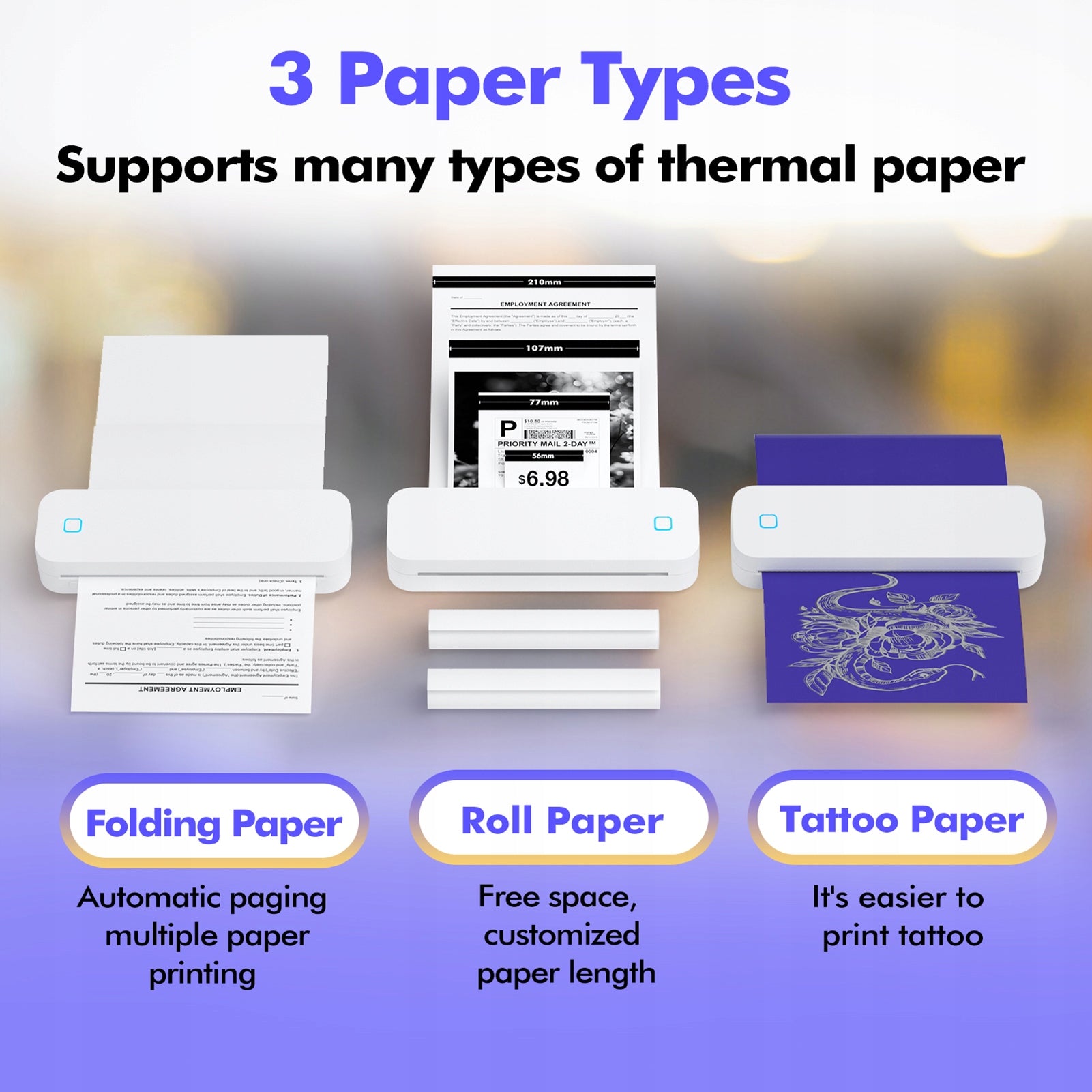A4 Portable Thermal Printer Wireless Printer Tattoo DY Printing technology other