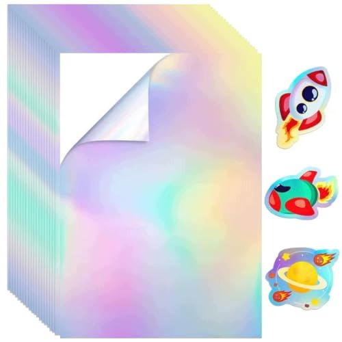A4 SELF-ADHESIVE HOLOGRAPHIC PAPER FOR PRINTING 20 SHEETS OF DIY RAINBOW Manufacturer code SWC5908151450314