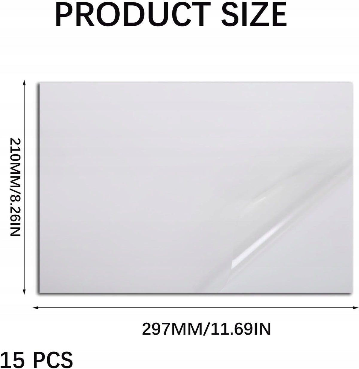 A4 VINYL SELF-ADHESIVE PAPER FOR STICKER PRINTING 15 PIECES Manufacturer no brand