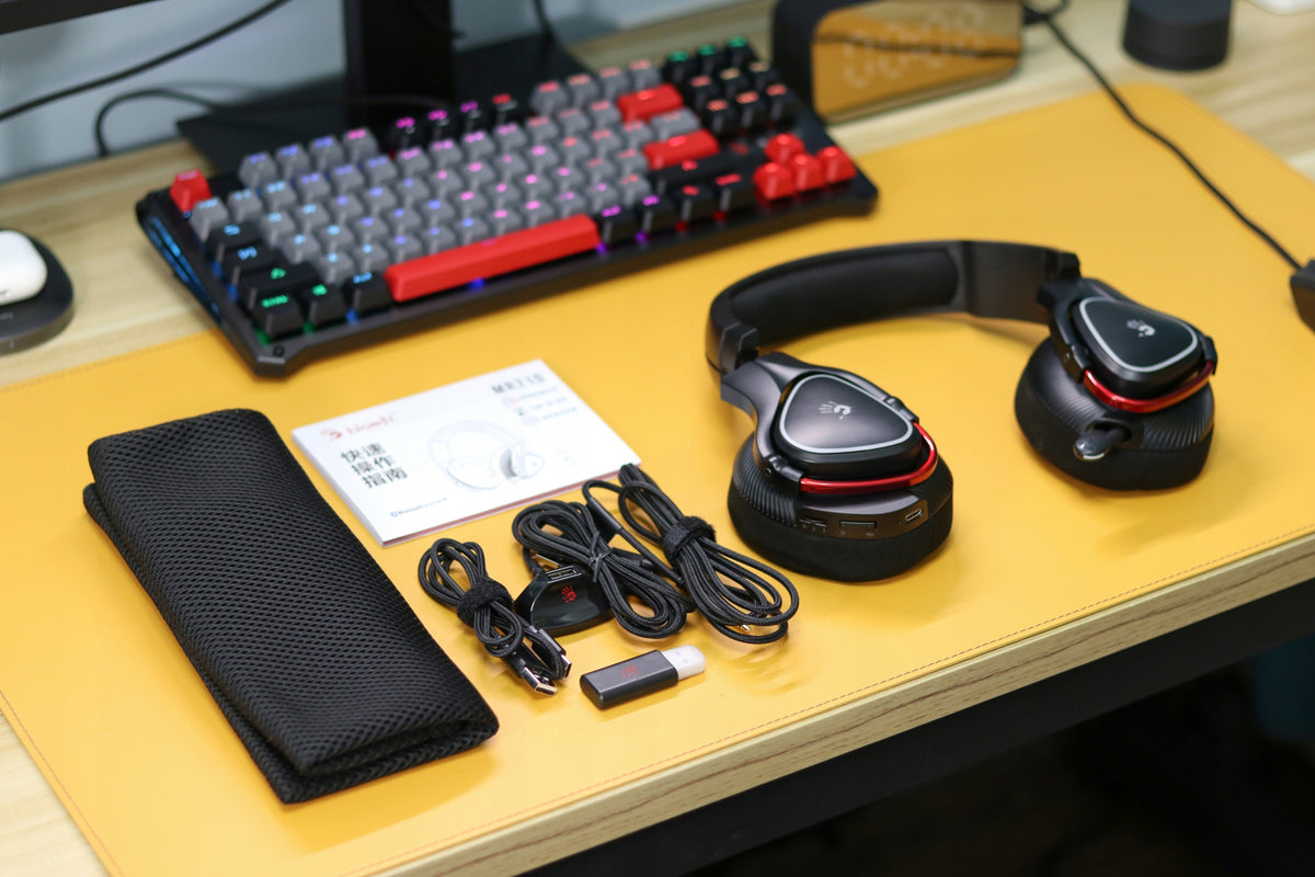 A4Tech MR710 Wireless On-Ear Headphones for Gaming RGB 65H Packaging status original