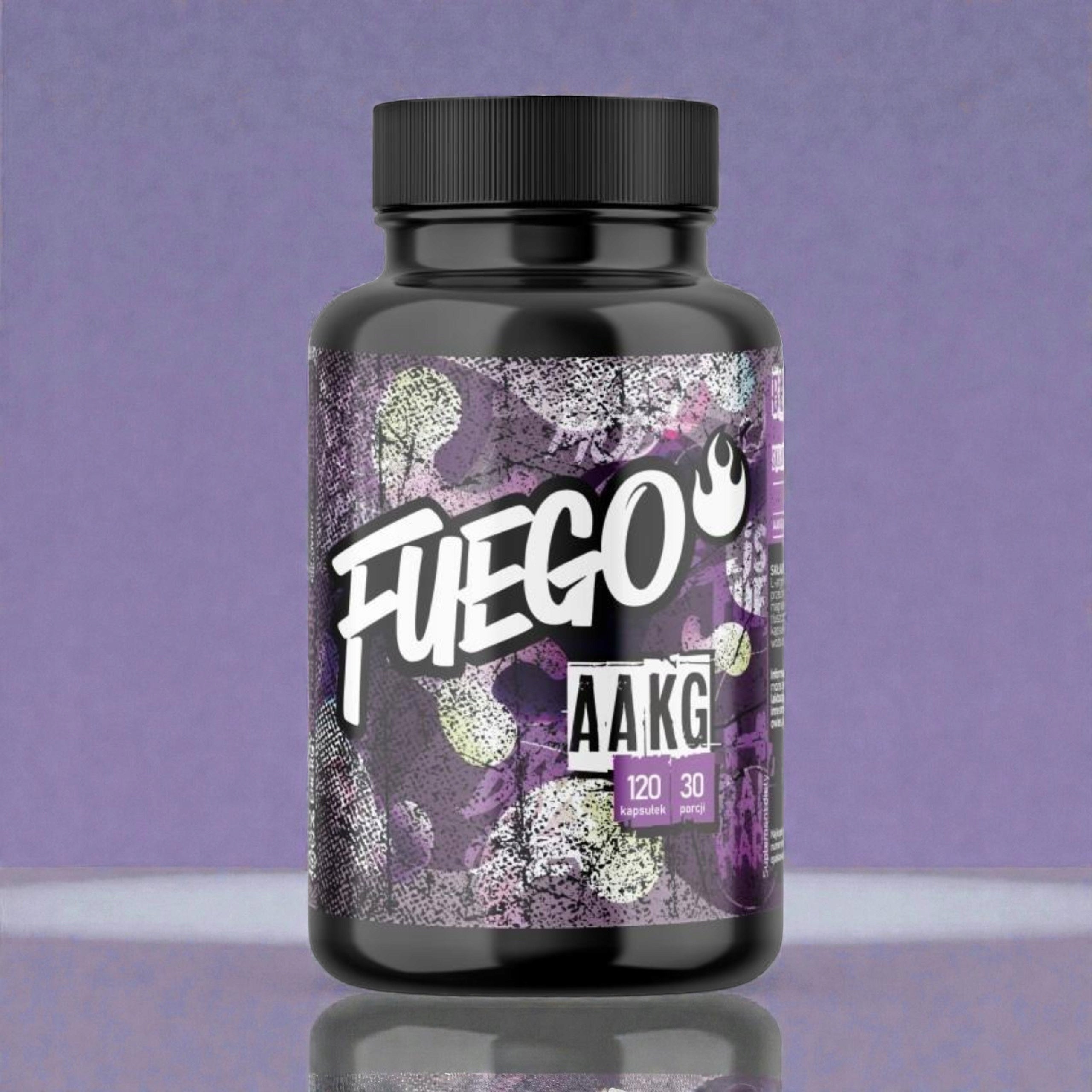 AAKG 120 caps Arginine 1000mg Performance Regeneration Muscle Strength FUEGO Packaging status original