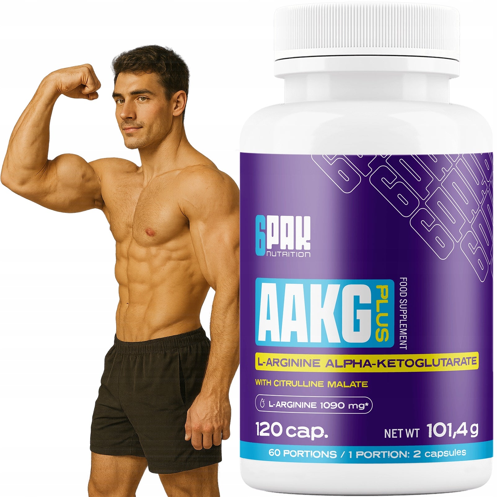 AAKG Plus Arginine L-Citrulline 120 Kaps Strong Pre-workout Malate