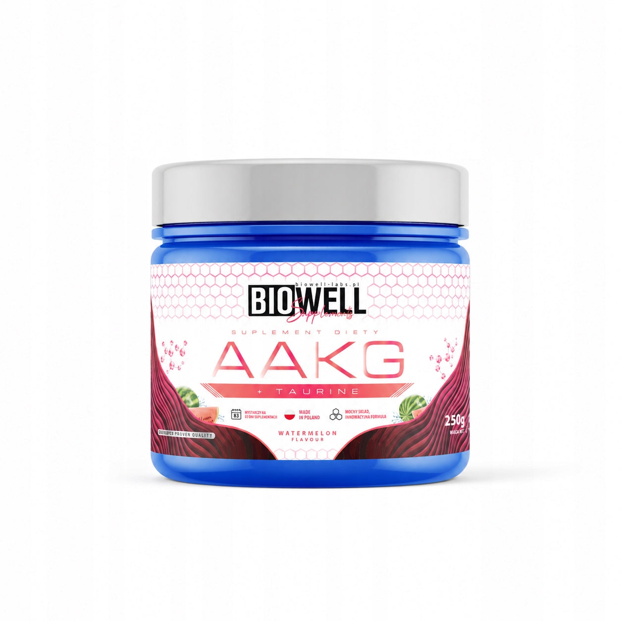AAKG + Taurine 83 Servings Watermelon Flavour 250 g Biowell Labs