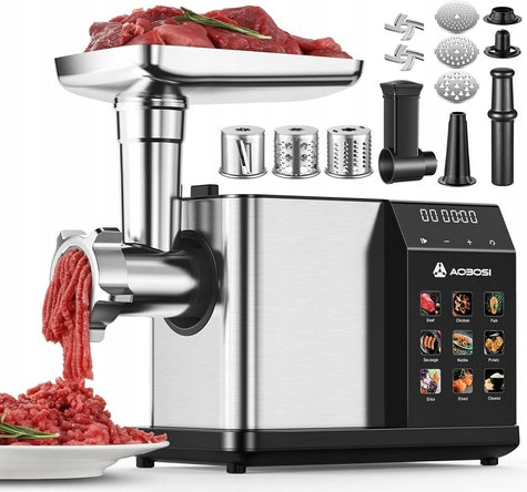 AAOBOSI Electric Meat Machine [max. 3000W] 9 Degree LED Speed
