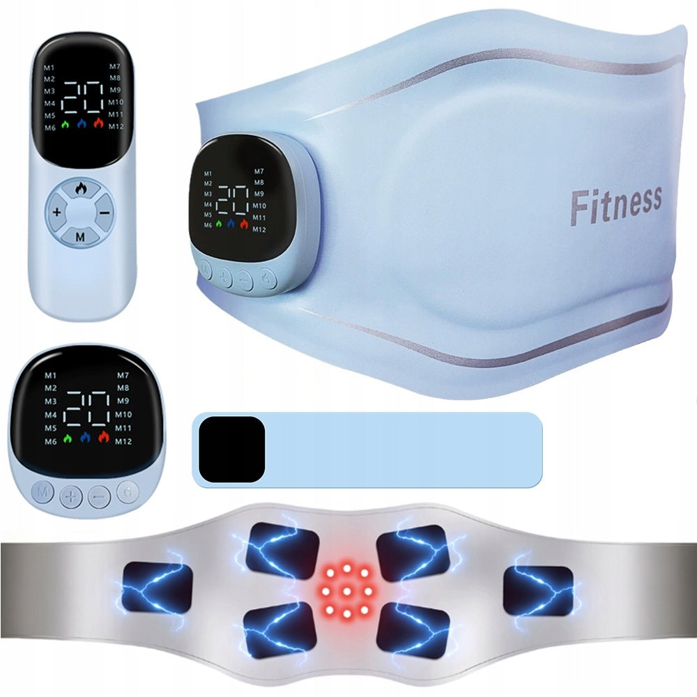 ABDOMINAL AND WAIST MASSAGE BELT WITH HEATING AND RED LIGHT