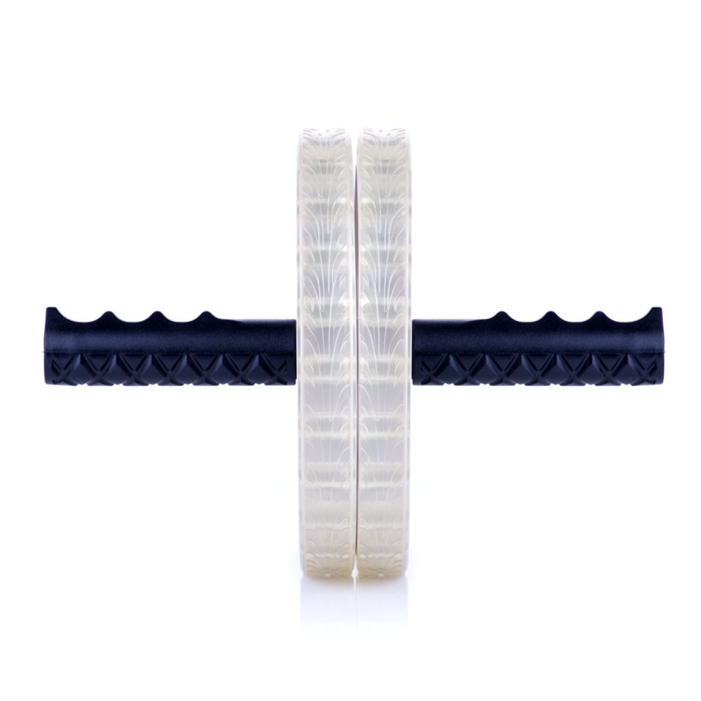ABDOMINAL EXERCISE ROLLER DOUBLE SPOKEY TWIN Color white black