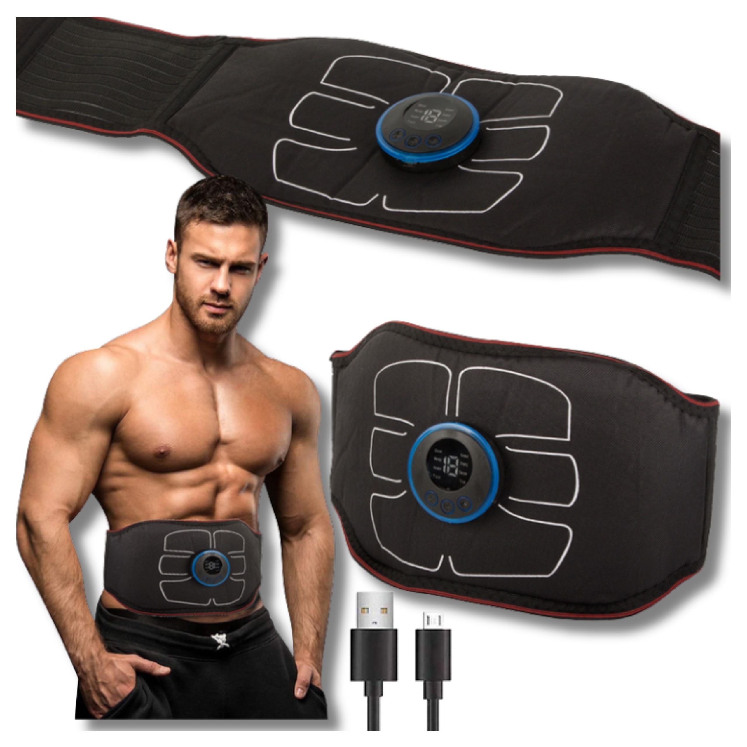 ABDOMINAL MUSCLE ELECTROSTIMULATOR BELT SLIMMING MASSAGE EMS STIMULATOR S/M Manufacturer code 05934