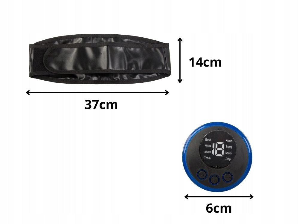ABDOMINAL MUSCLE ELECTROSTIMULATOR BELT SLIMMING MASSAGER EMS STIMULATOR Product width 20 cm