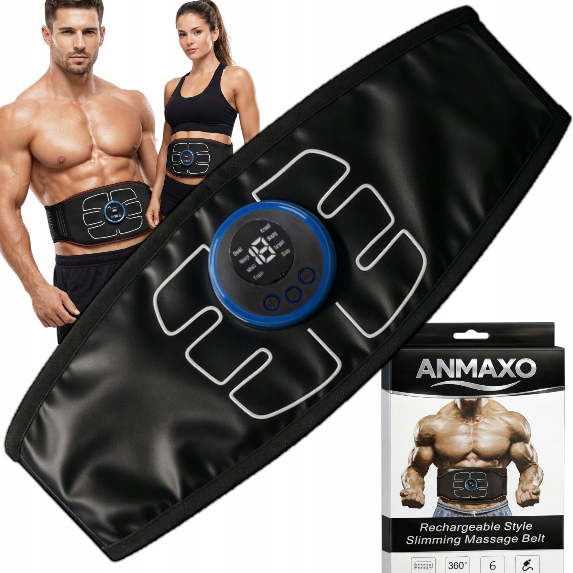 ABDOMINAL MUSCLE ELECTROSTIMULATOR BELT SLIMMING MASSAGER EMS STIMULATOR