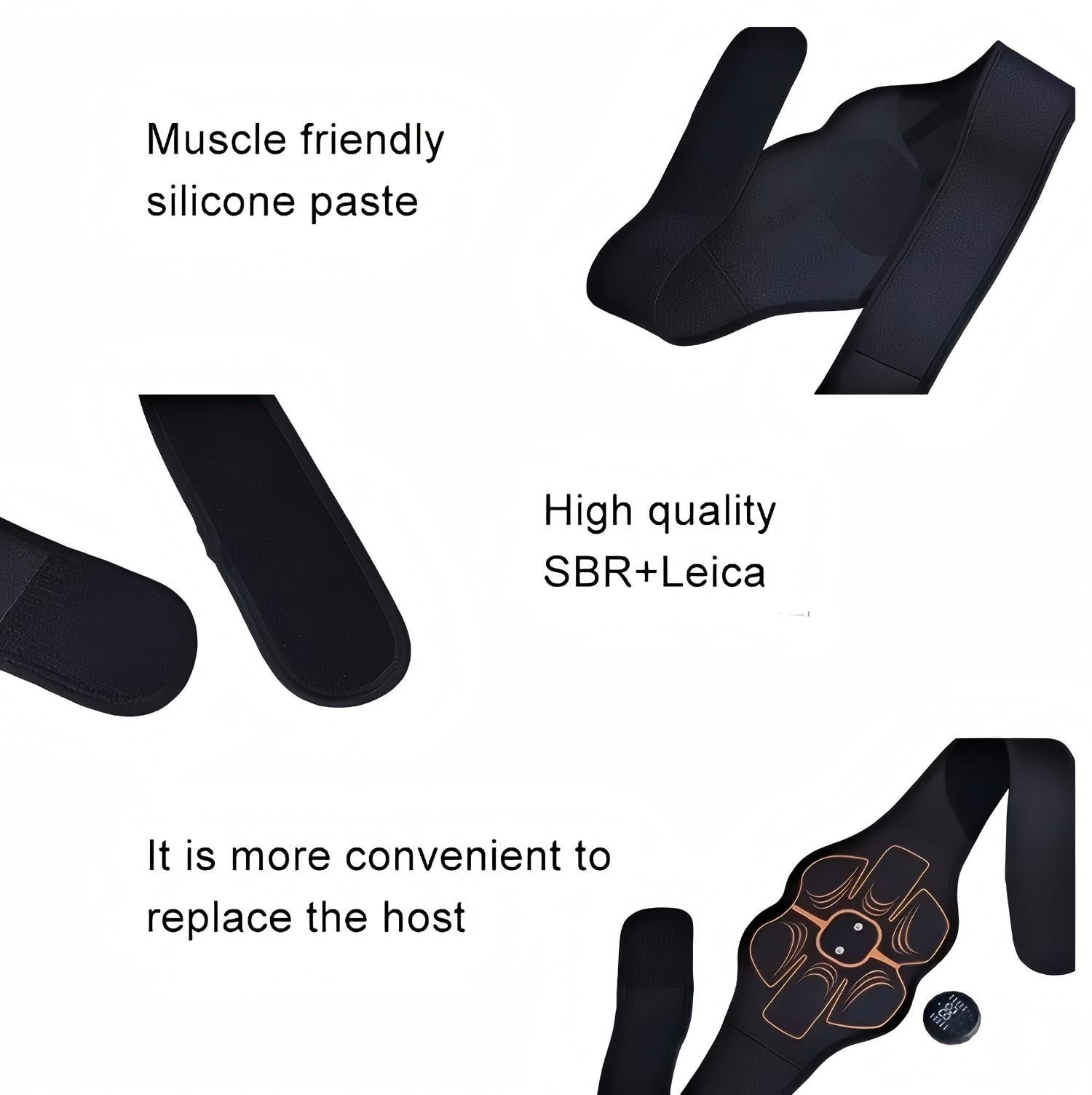 ABDOMINAL MUSCLE ELECTROSTIMULATOR EMS 10MODES SLIMMING BELT WITH EXTENSION Brand no brand