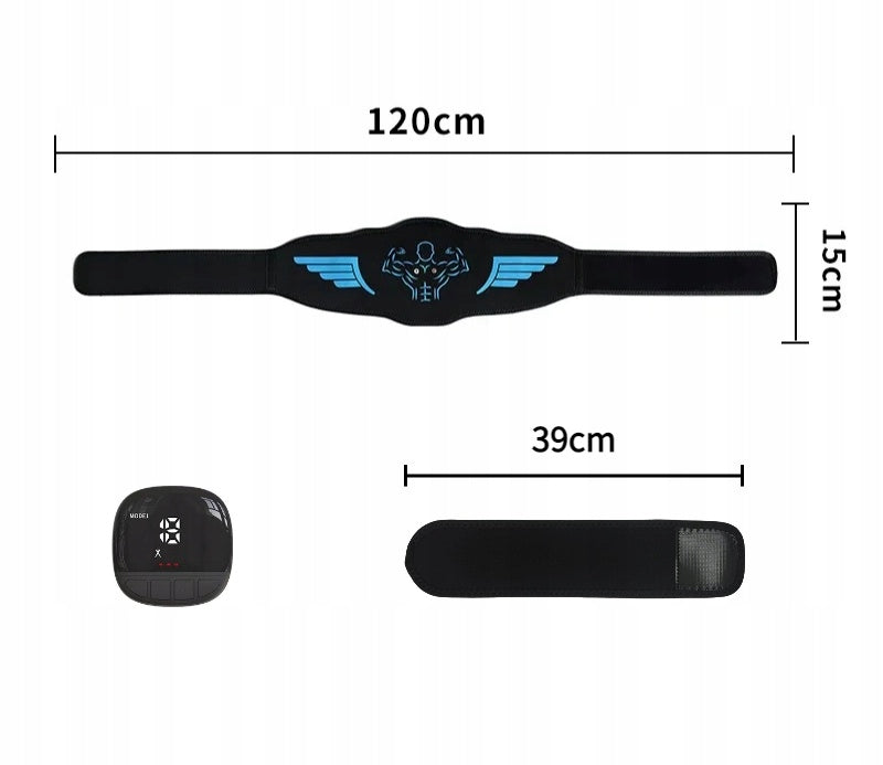 ABDOMINAL MUSCLE ELECTROSTIMULATOR EMS 10MODES SLIMMING BELT WITH EXTENSION Packaging status original